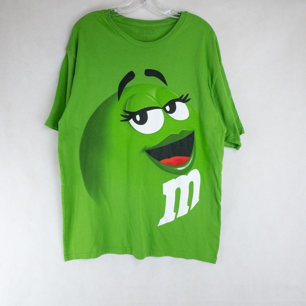 M&M's Green Character Graphic Tee Size Large